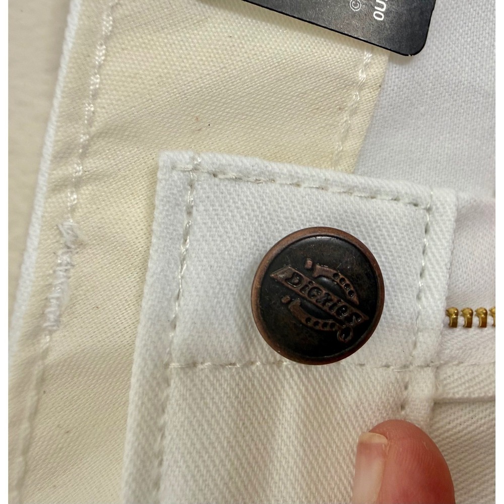 Dickies Men's 38 Painter Utility Pants White Relaxed  Hammer Loops Tool Pockets - Picture 6 of 10